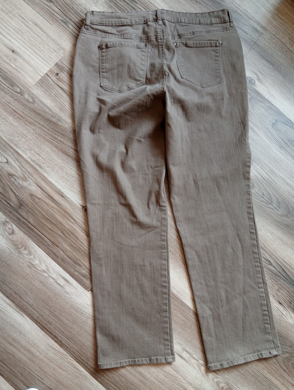 Gloria Vanderbilt Lt Brown Rail Straight Leg Pants - Picture 4 of 4